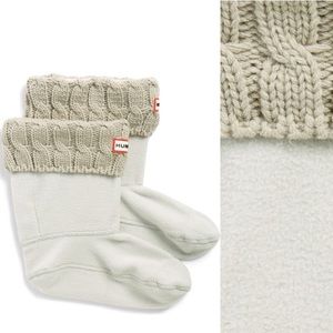Hunter Short Cable Knit Cuff Welly Boot Socks